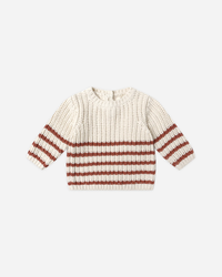 Cranberry Stripe Knit Sweater