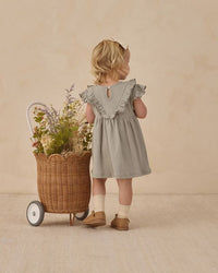 Sage Pointelle Ruffle Dress