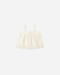 Ivory Eyelet Swing Top