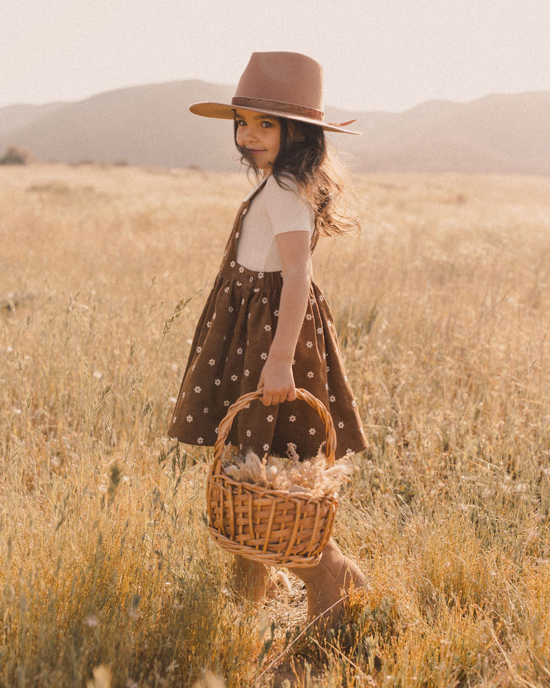 Floral Corduroy Pinafore