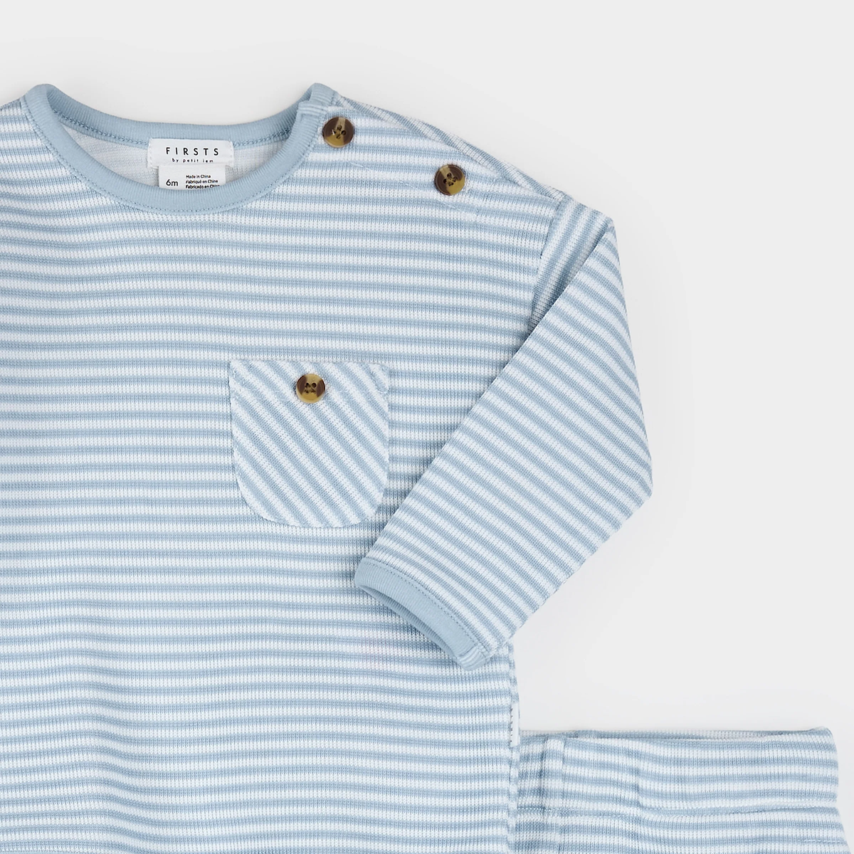 Blue Striped Outfit Set