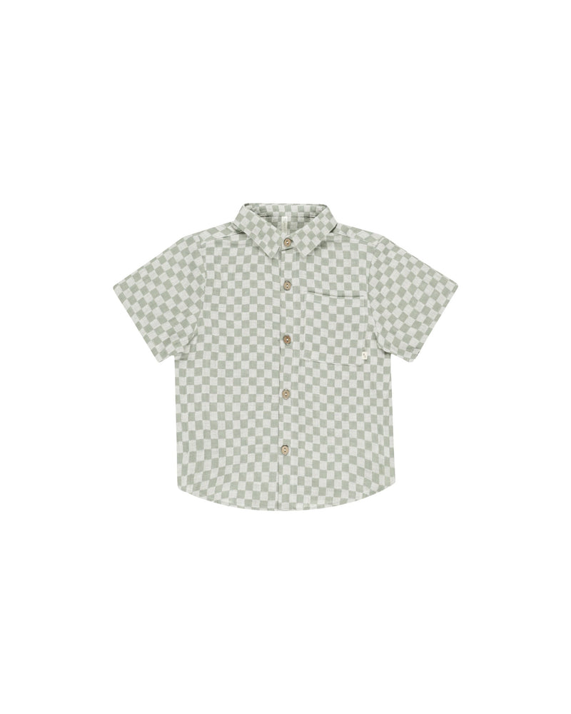 Sage Check Collared Shirt