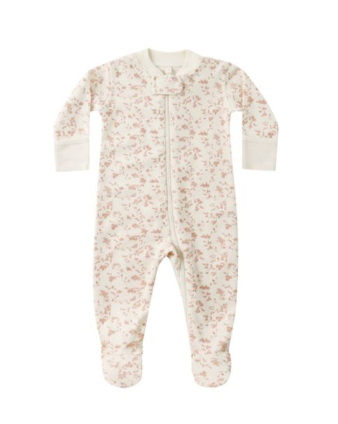 French Garden Zippered Footie
