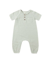 Fern Stripe Short Sleeve Jumpsuit