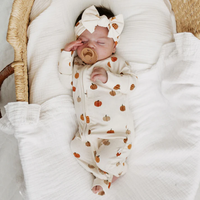 Pumpkins Bamboo Zip Romper