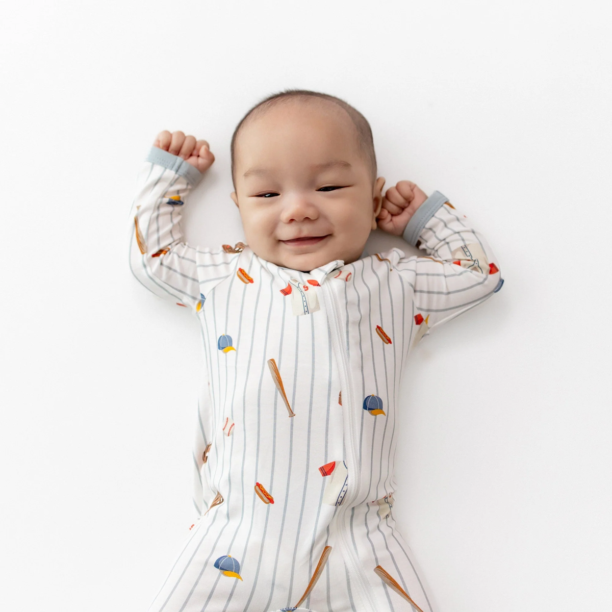 Home Run Bamboo Zippered Footie