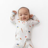 Home Run Bamboo Zippered Footie