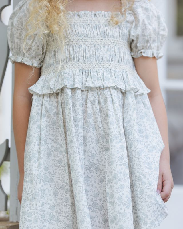 Sky Floral Olivia Dress