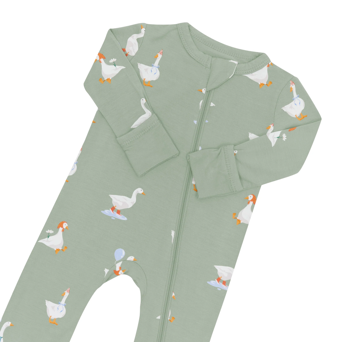 Silly Goose Bamboo Zippered Romper