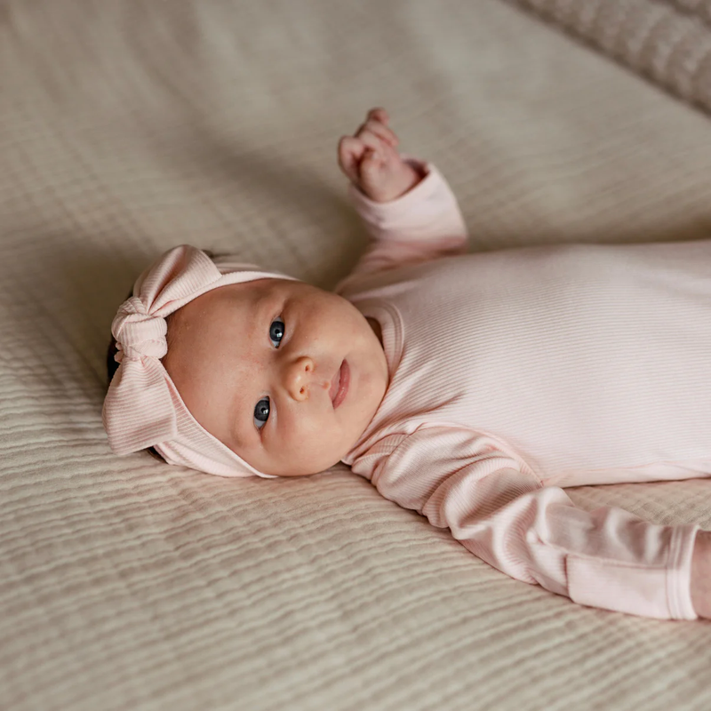 Ballet Pink Ribbed Bamboo Knot Gown