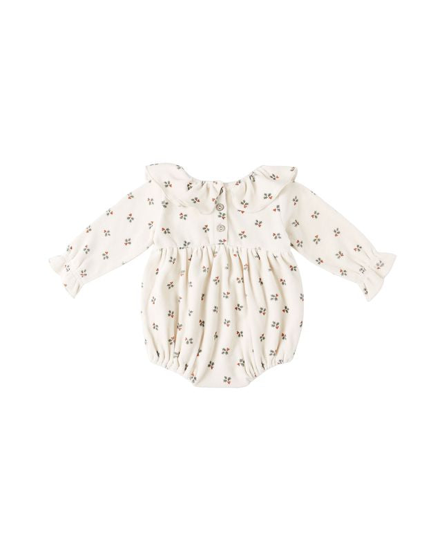 Holly Berry Velour Romper