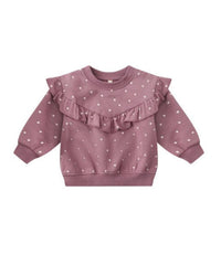 Polka Dot Ruffle Sweatshirt