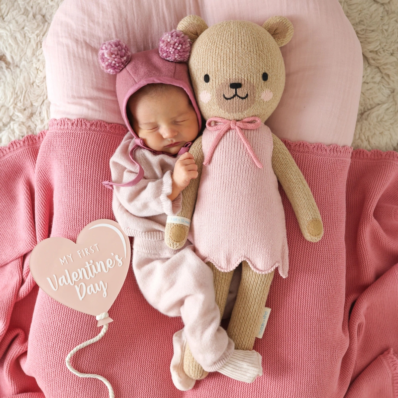 Bella the Honey Bear Knitted Doll