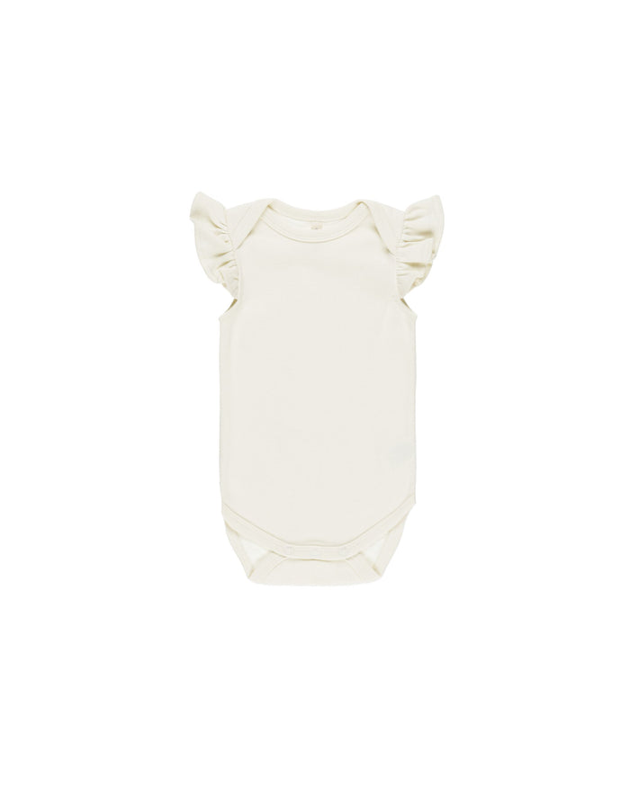 Ivory Flutter Sleeve Bodysuit