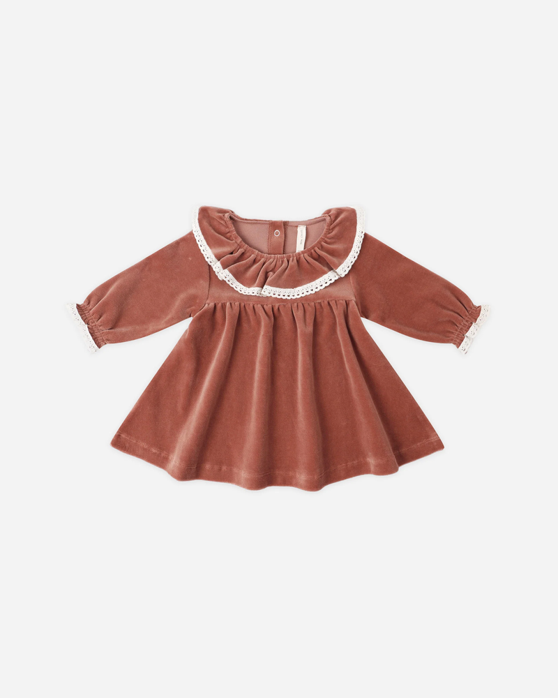 Cranberry Velour Dress