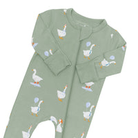 Silly Goose Bamboo Zippered Footie