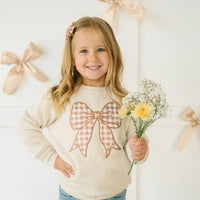 Gingham Tulle Bow Clips