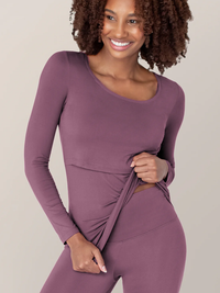 Burgundy Plum Jane Nursing Pajama Set