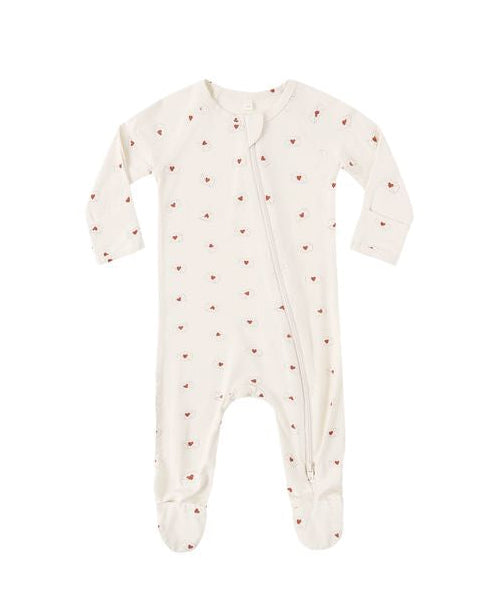 Valentine Bamboo Zip Footie
