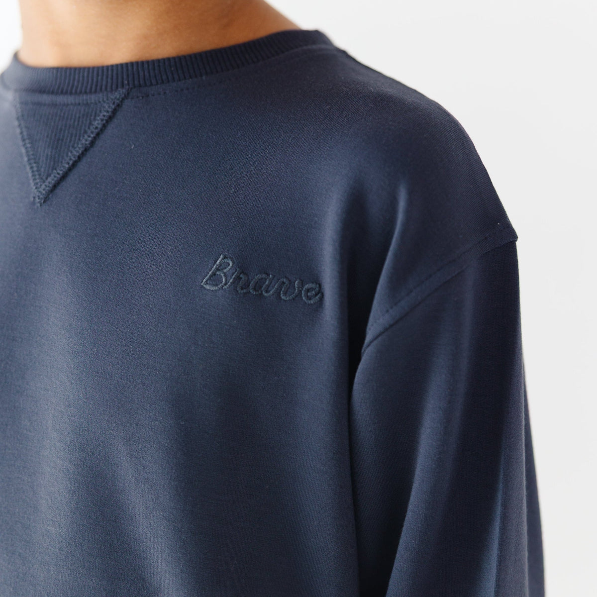 Dark Navy Brave Bamboo Terry Pullover