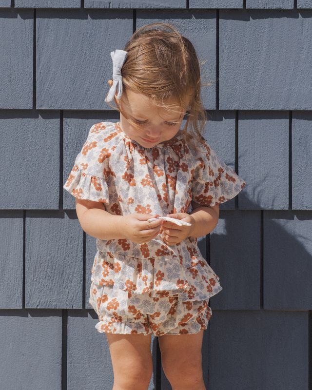 Americana Floral Butterfly Top + Bloomer Set