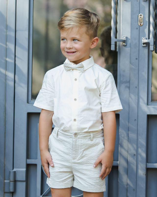 Sky Stripe Suspender Short