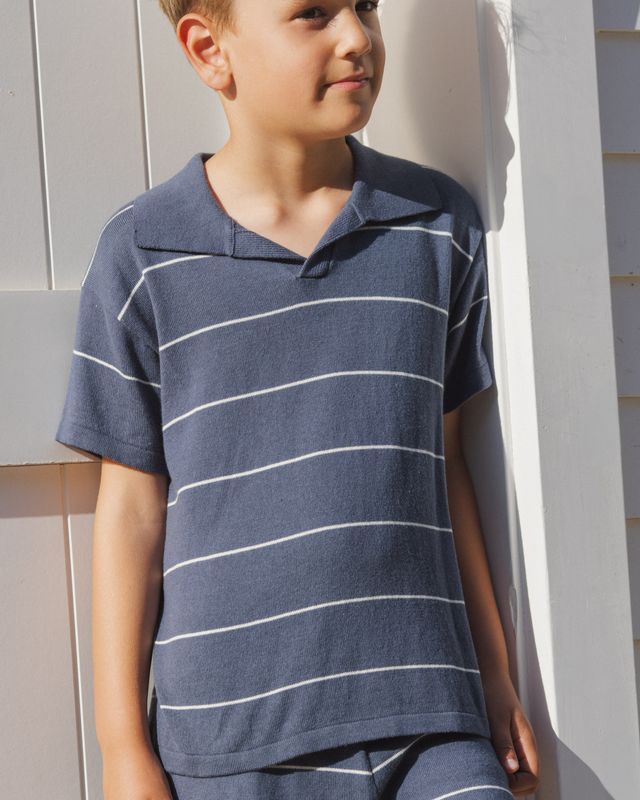 Navy Stripe Chandler Knit Short