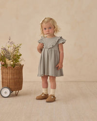 Sage Pointelle Ruffle Dress