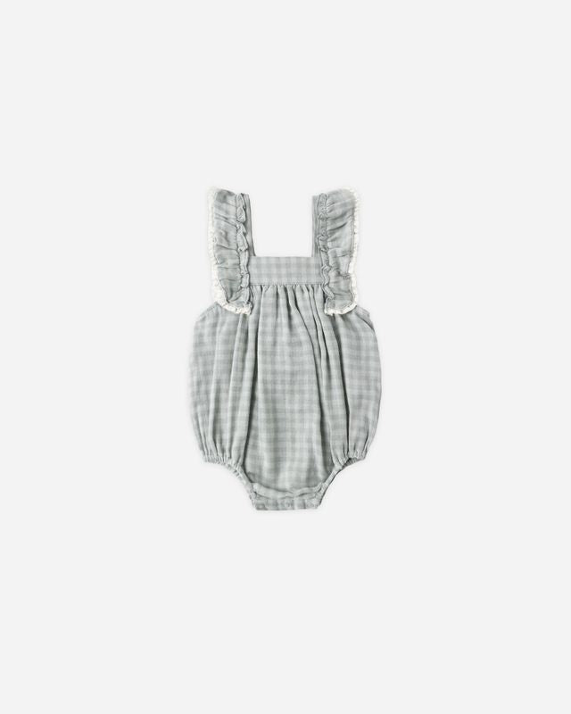 Green Gingham Maya Romper