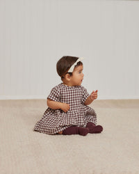 Plum Gingham Brielle Dress