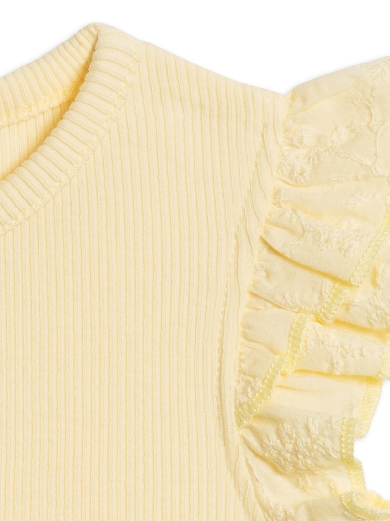 Butter Maggie Ribbed Ruffle Bodysuit