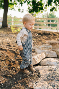 Gingham Linen Overalls