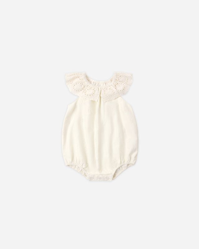 Ivory Eyelet Myla Romper