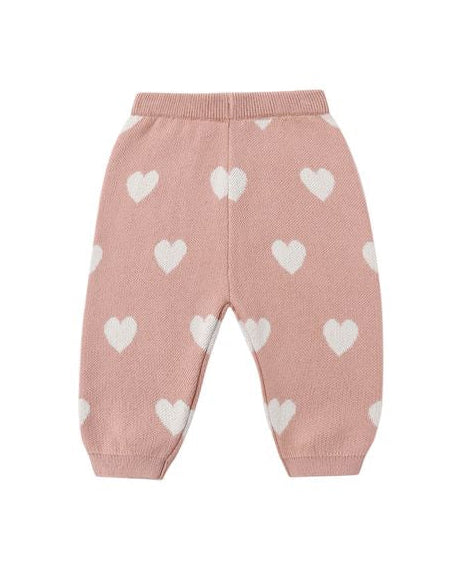 Pink Heart Knit Pants