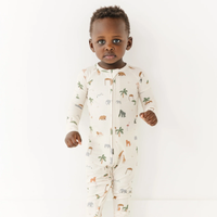 Zoo Day Bamboo Zip Romper