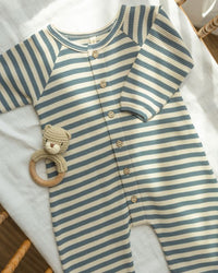 Ocean Stripe Waffle Jumpsuit