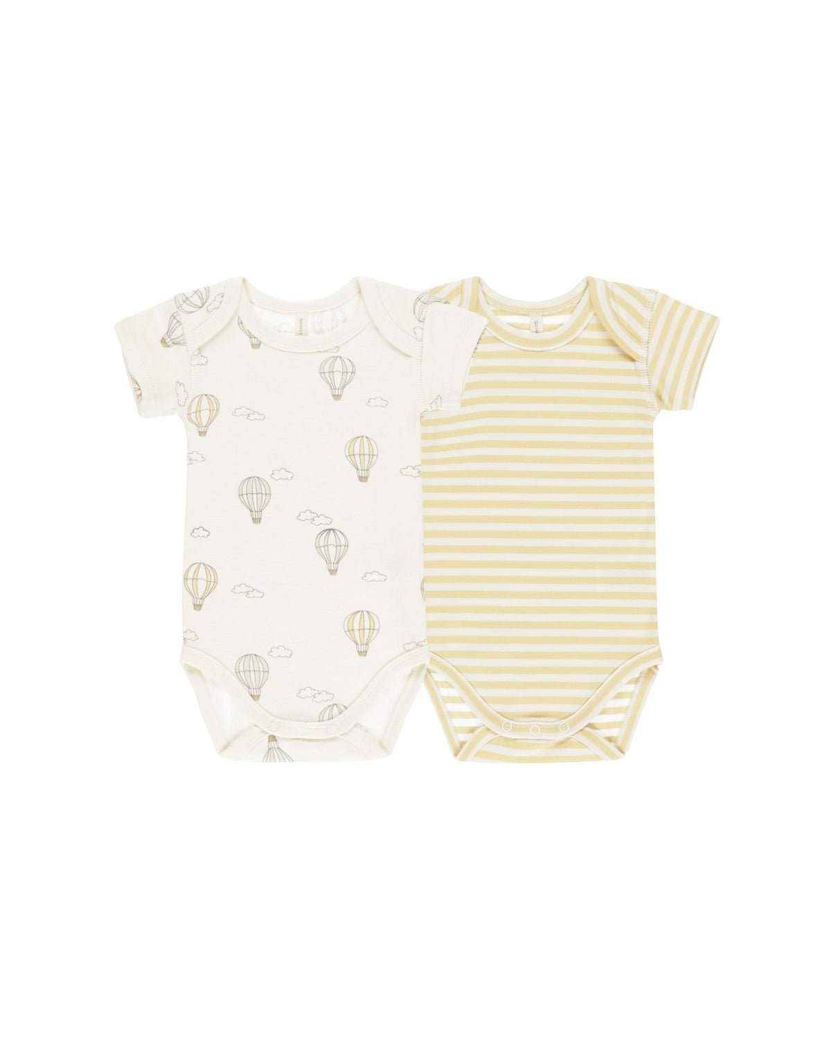 Balloon + Yellow Stripe Bodysuits 2pk