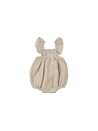 Oat Gingham Bonnie Romper