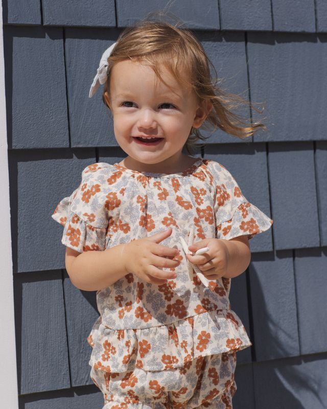 Americana Floral Butterfly Top + Bloomer Set