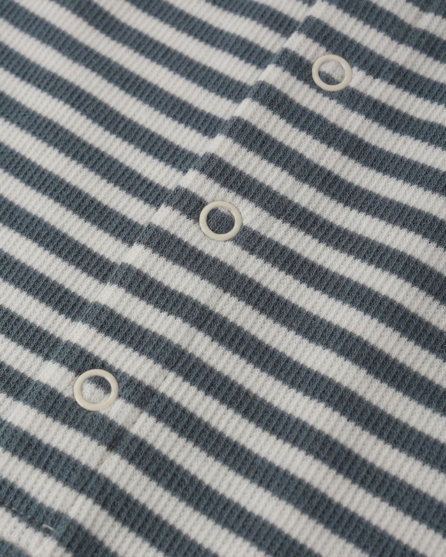 Ocean Stripe Ribbed Henley Romper