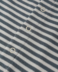 Ocean Stripe Ribbed Henley Romper
