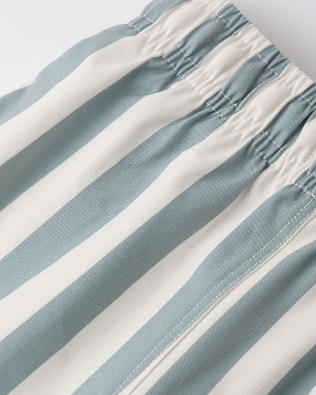 Green Stripe Swim Trunk