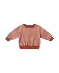 Candy Stripe Velour Sweatshirt
