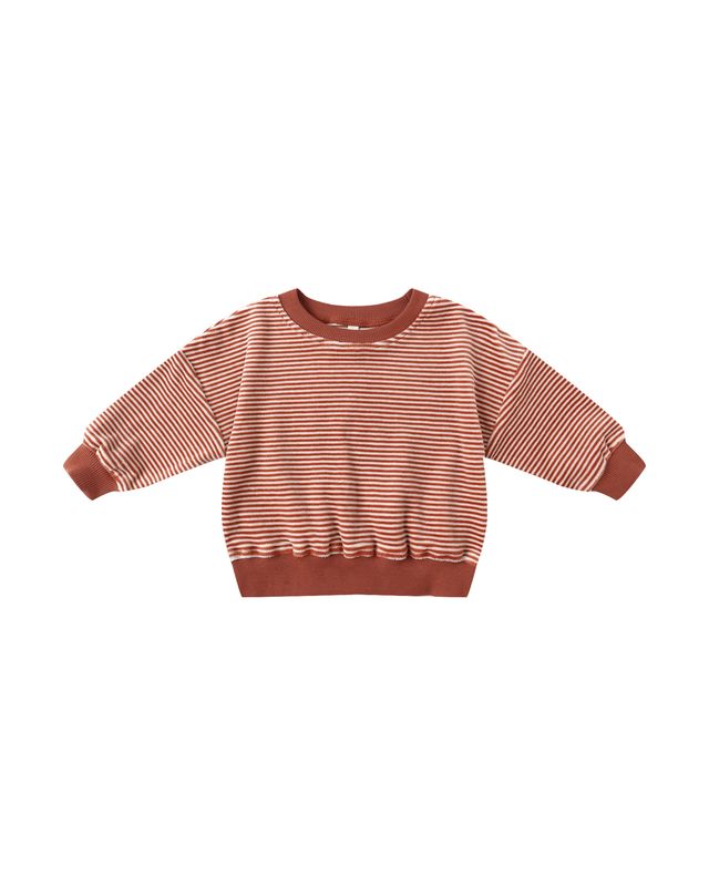 Candy Stripe Velour Sweatshirt