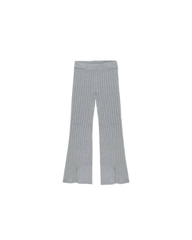 Dusty Blue Flare Knit Pant