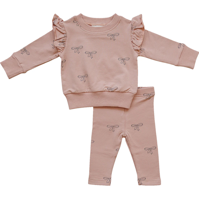 Pink Ribbon Ruffle Ruffle Set