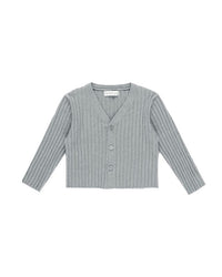Dusty Blue Knit Button Top