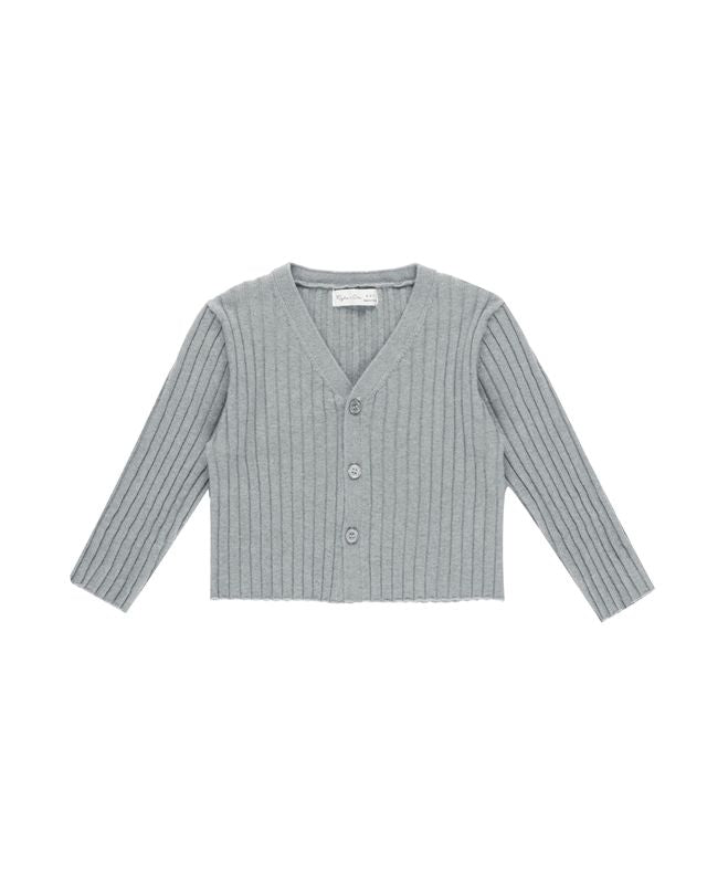 Dusty Blue Knit Button Top
