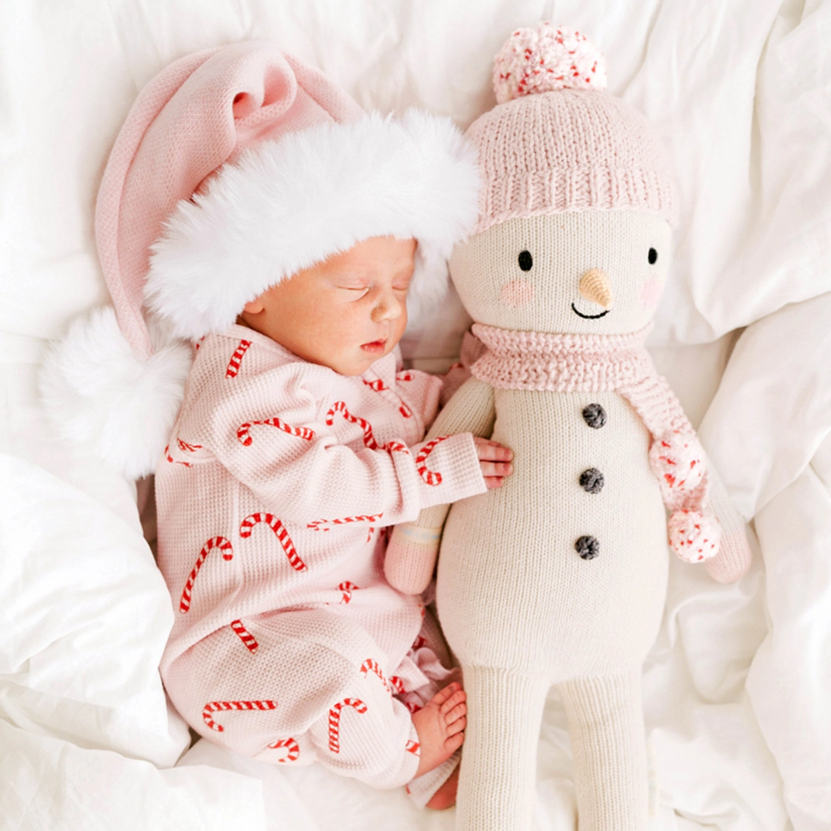 Holly the Snowman Knitted Doll