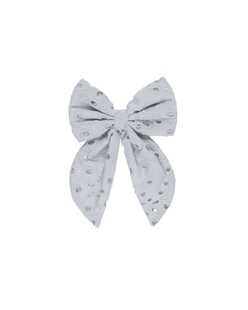 Blue Oversized Eyelet Bow